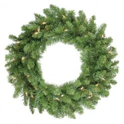 Northlight 24" Pre-Lit Eastern Pine Artificial Christmas Wreath - Clear Lights