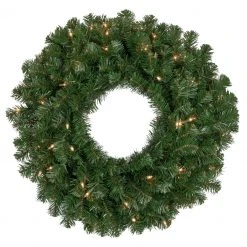 Northlight Pre-Lit Deluxe Windsor Pine Artificial Christmas Wreath - 36-Inch, Clear Lights
