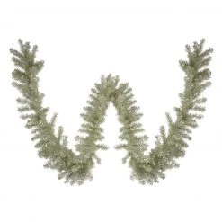 Northlight 9 X 12 Pre-lit Metallic Sheer Champagne Artificial Christmas Tinsel Garland - Clear Lights